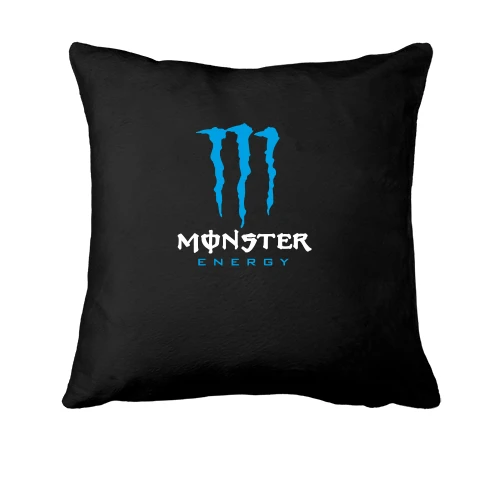 Подушка, Чорний, Monster energy (blue)