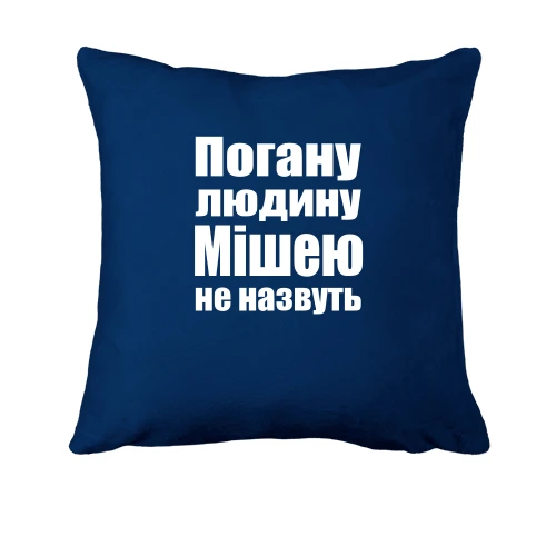 Подушка, Синій, Погану людину Мішею не назвуть