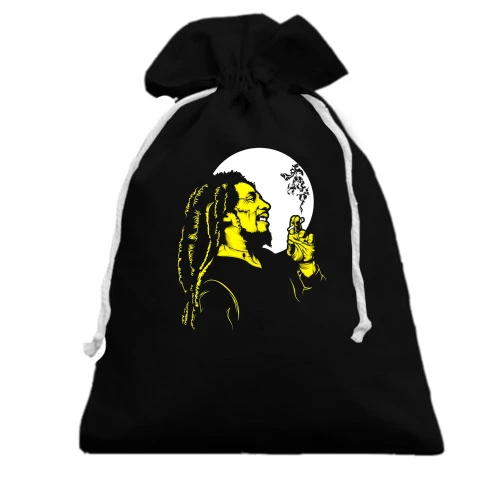 Подарочный мешочек Bob Marley на фоне луны