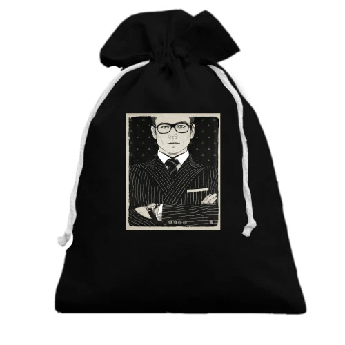 Подарочный мешочек, Черный, с Экзи (Kingsman)