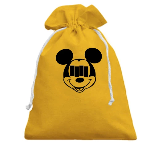 Подарочный мешочек, Желтый, Black Flag Mickey Style