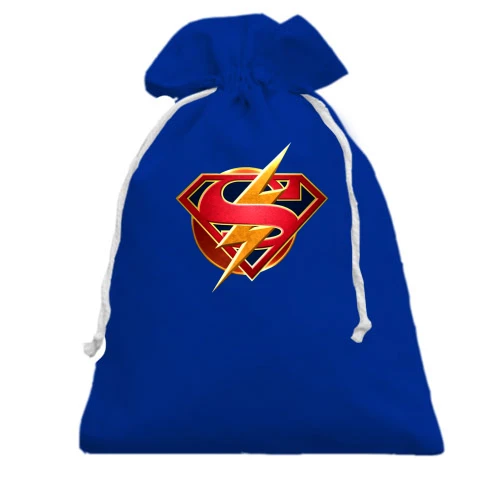 Подарунковий мішечок, Блакитний, Superman and Flash
