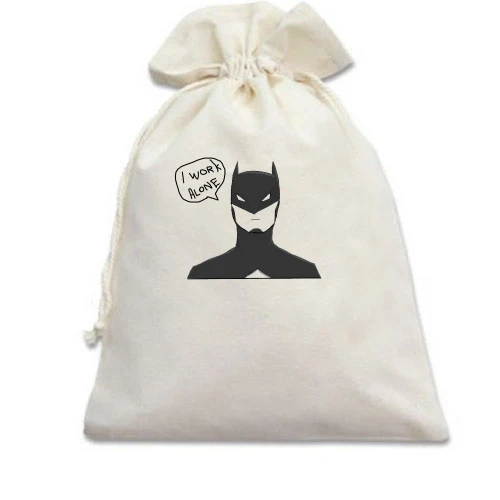 Подарочный мешочек Batman - i work alone