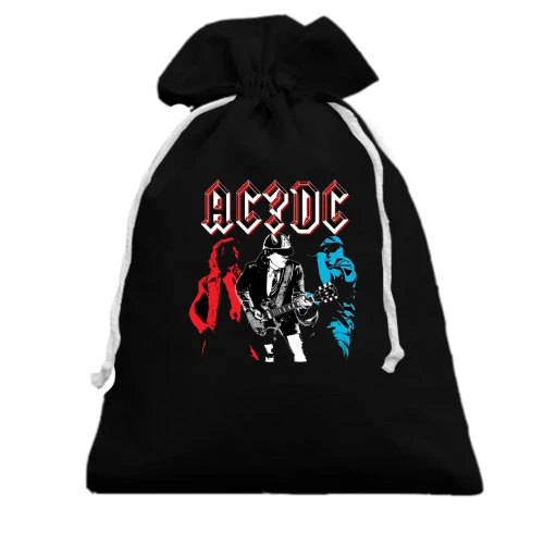 Подарочный мешочек, Черный, AC/DC АРТ