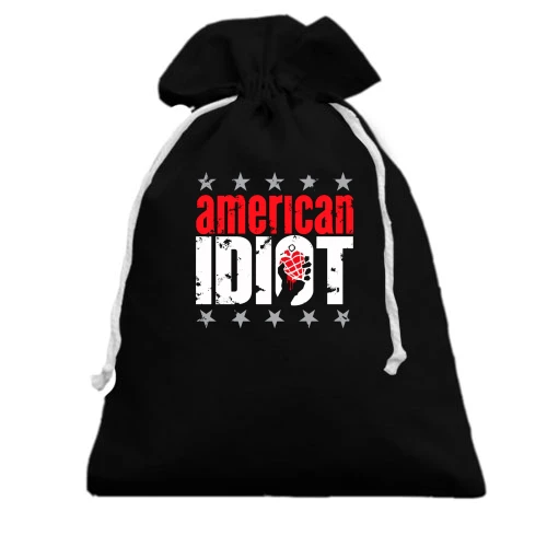 Подарочный мешочек, Черный, Green day American Idiot