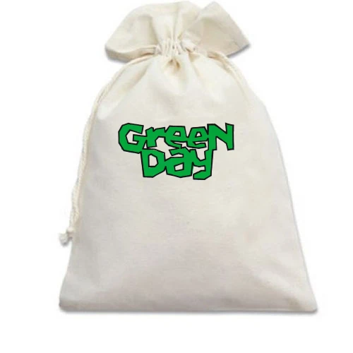 Подарочный мешочек, Белый, Green day (Street art logo)