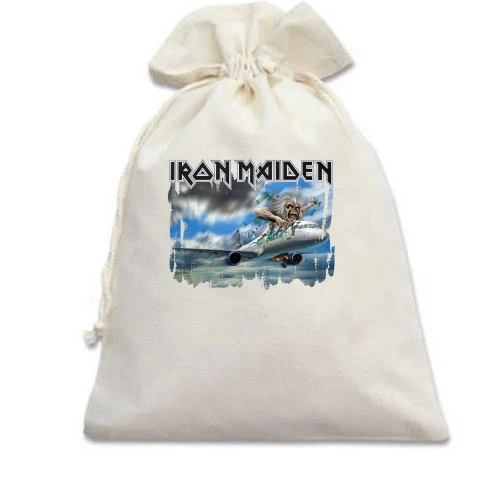 Подарочный мешочек, Голубой, Iron Maiden - Монстр на самолете