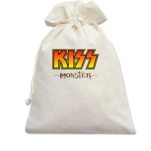 Подарочный мешочек, Белый, KISS Monster