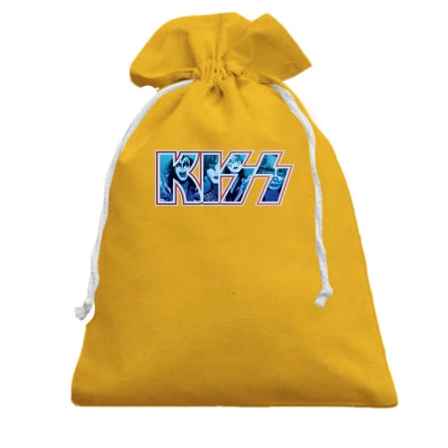 Подарочный мешочек, Желтый, KISS с группой