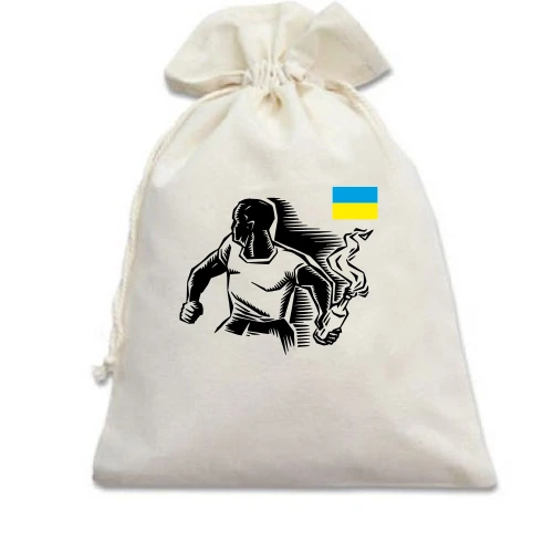 Подарунковий мішечок, Білий, з Майдановцем