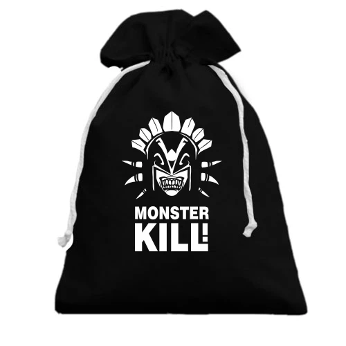 Подарочный мешочек, Черный, Monster kill