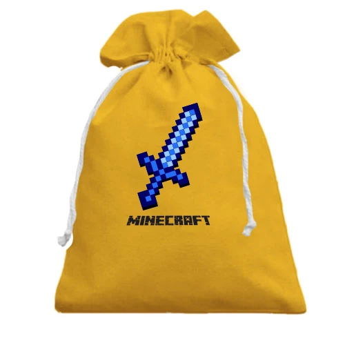 Подарочный мешочек, Желтый, Мечь Minecraft