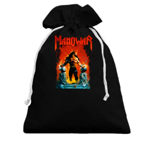 Подарочный мешочек, Черный, Manowar - Louder Than Hell