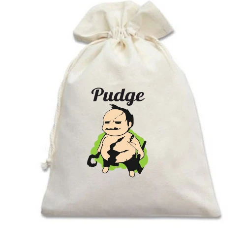 Подарочный мешочек, Белый, Pudge Dota 2
