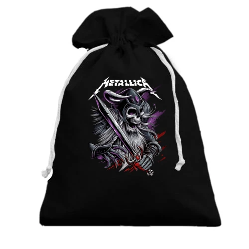 Подарочный мешочек, Черный, Metallica (со скелетом-воином)