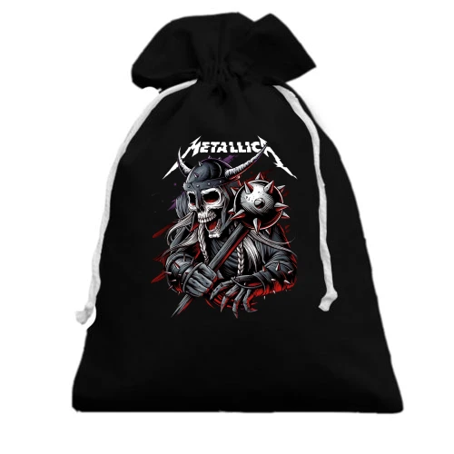 Подарочный мешочек, Черный, Metallica (со скелетом-воином) 2