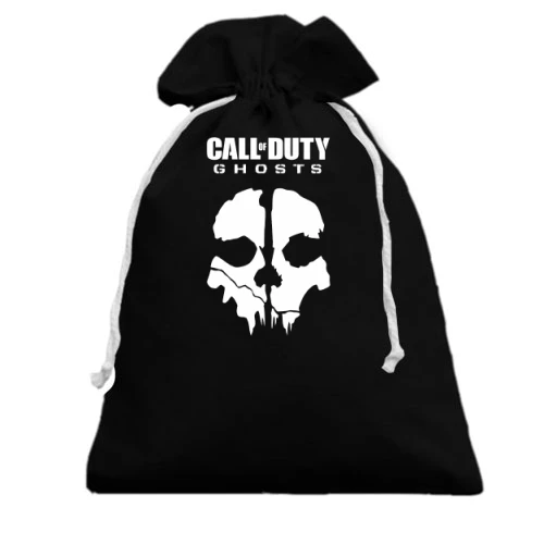 Подарочный мешочек, Черный, Call of Duty Ghosts (Skull)