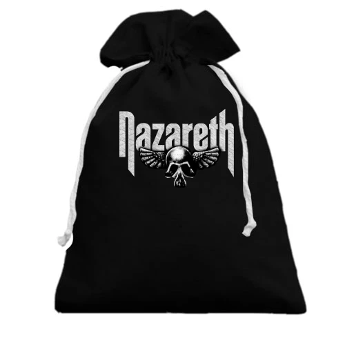 Подарунковий мішечок, Чорний, Nazareth (з сірим черепом)