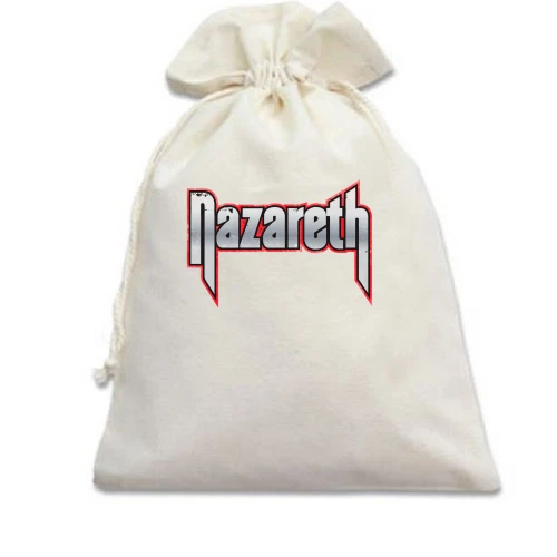 Подарочный мешочек, Белый, Nazareth Logo