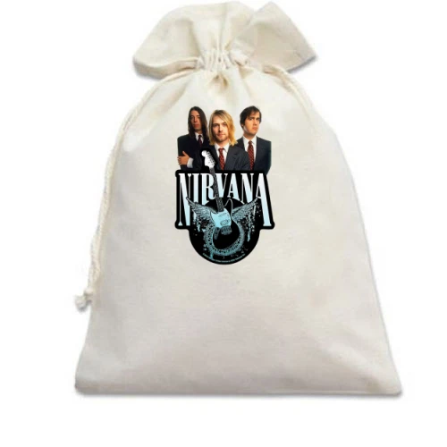 Подарочный мешочек, Белый, Nirvana Band