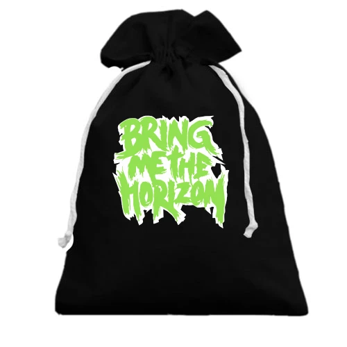 Подарунковий мішечок, Чорний, Bring me the horizon logo green