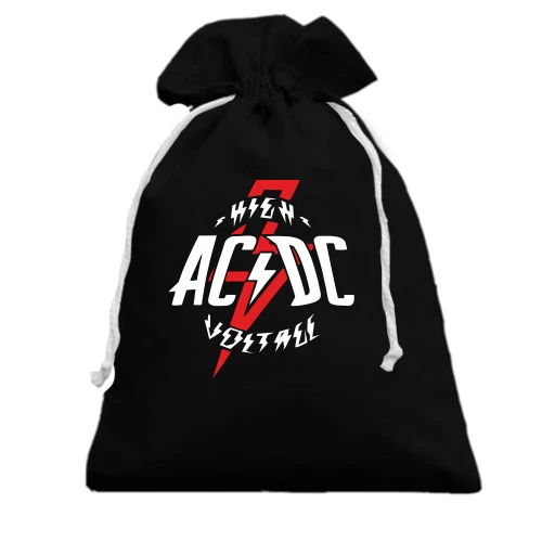 Подарочный мешочек, Черный, ACDC High Voltage