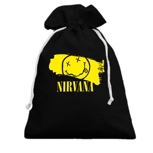 Подарунковий мішечок, Чорний, NIRVANA Painted Smile