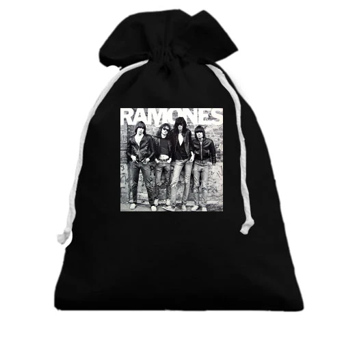Подарочный мешочек, Черный, Ramones Band чб