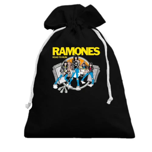 Подарочный мешочек, Черный, Ramones - Road to Ruin