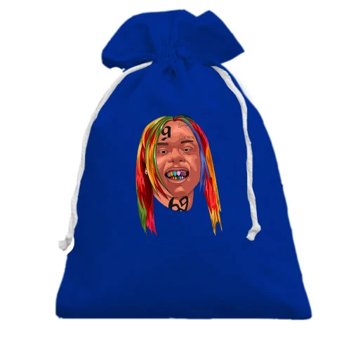 Подарунковий мішечок, Блакитний, з усміхненим 6IX 9NINE