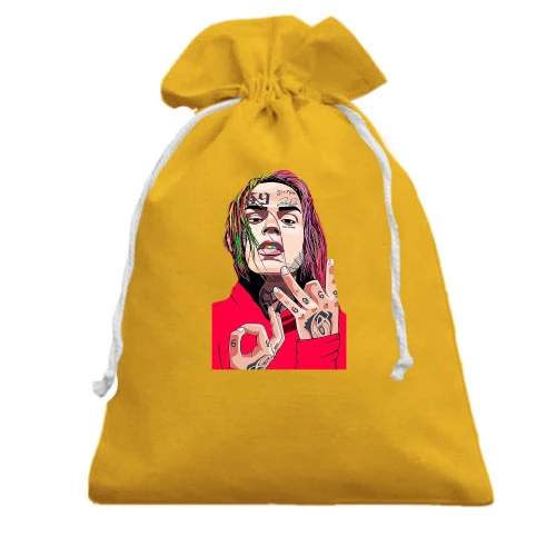 Подарунковий мішечок, Жовтий, з жестами 6IX 9NINE