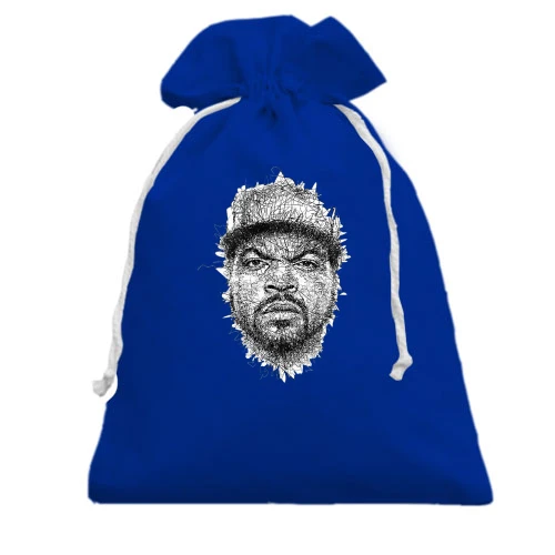 Подарочный мешочек, Голубой, с Ice Cube (иллюстрация)