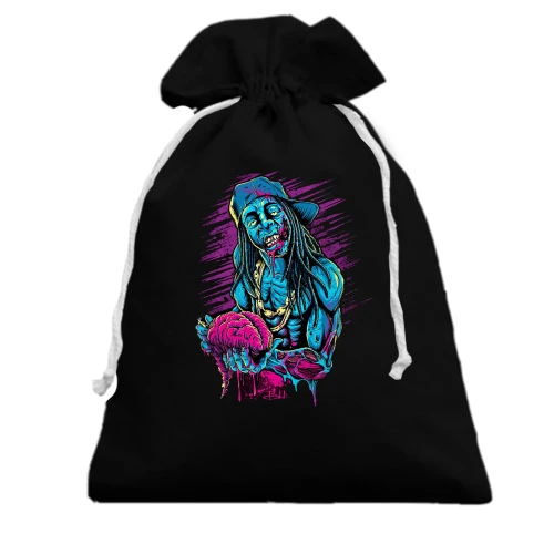 Подарунковий мішечок, Чорний, з Lil Wayne (арт)