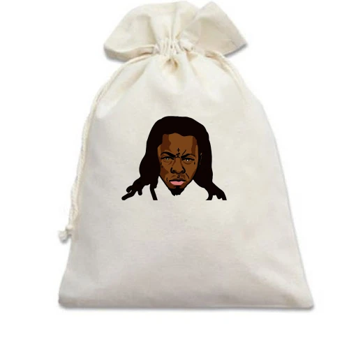 Подарочный мешочек, Голубой, со злым Lil Wayne (2)