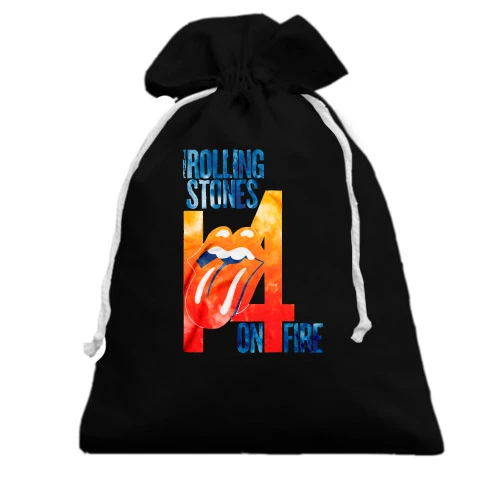 Подарочный мешочек, Черный, Rolling Stones 14 Fire