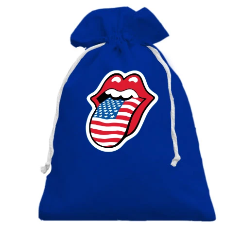 Подарочный мешочек, Голубой, Rolling Stones USA