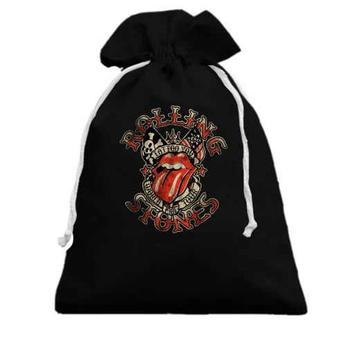Подарочный мешочек, Черный, Rolling Stones Art (2)