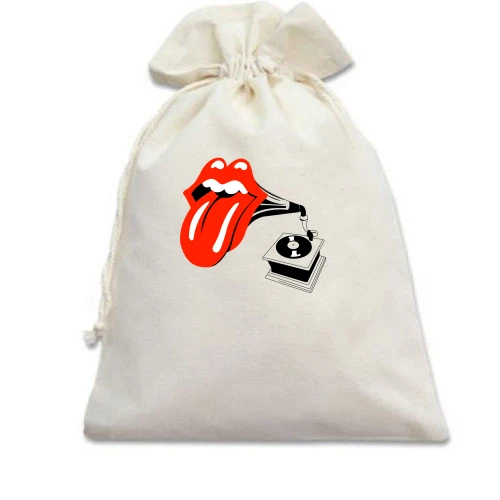 Подарочный мешочек, Белый, Rolling Stones (граммофон)