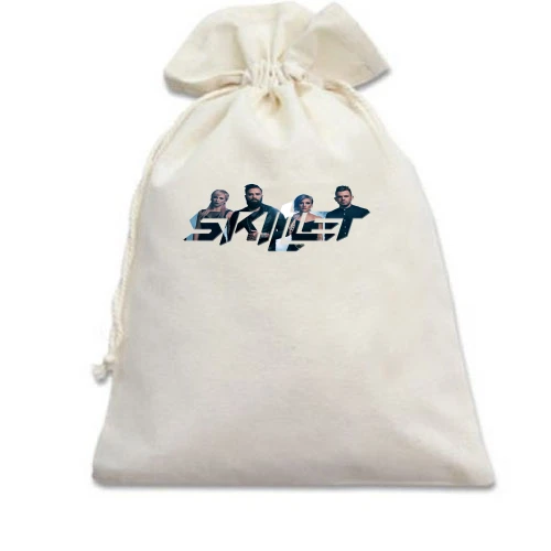 Подарочный мешочек, Белый, Skillet Band