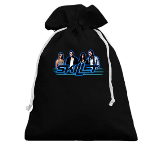 Подарочный мешочек, Черный, Skillet Band 2