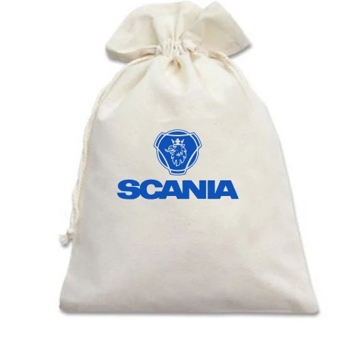 Подарочный мешочек, белый, Scania