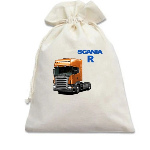 Подарочный мешочек, белый, Scania-R