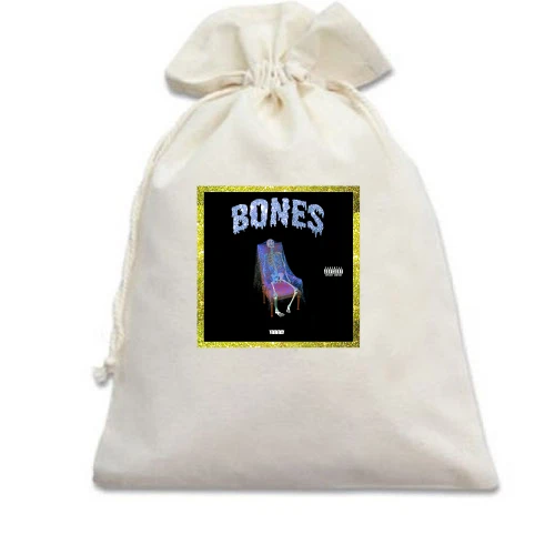 Подарочный мешочек, Белый, с Bones