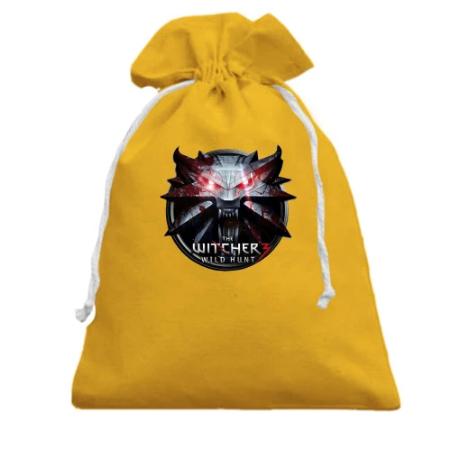 Подарочный мешочек, Желтый, The Witcher 3 (logo)