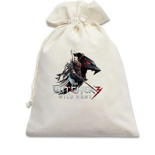 Подарочный мешочек, Белый, The Witcher 3 (wild hunt)