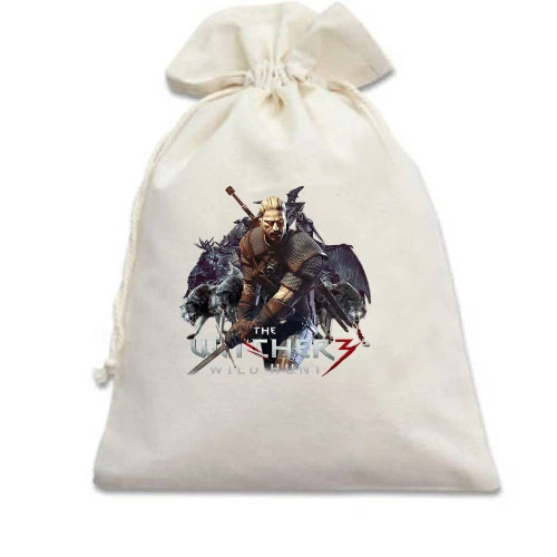 Подарочный мешочек, Белый, The Witcher 3 (wild hunt 2)
