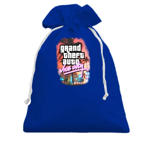 Подарочный мешочек, Голубой, GTA - Vice city