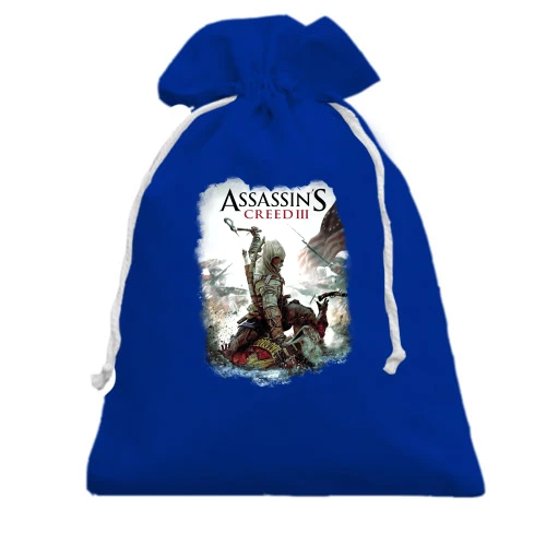 Подарочный мешочек, Голубой, с Коннором Кенуэем (Assassins Creed 3)