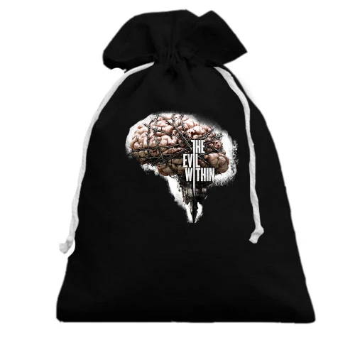 Подарочный мешочек, Черный, с The Evil Within и мозгом
