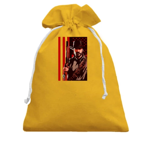 Подарочный мешочек, Желтый, с артом Red Dead Redemption 2